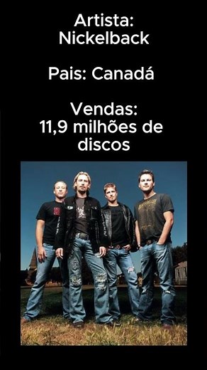 91ª posição - 11,9 milhões de cópias - All the right Reasons - Nickelback #nickelback #hardrock