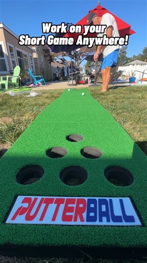 Practice your short game anytime, anywhere with Putterball-- America's #1 golf pong game! #golfpong #shortgamepractice #golfchipping #yardgames #golflovers | PutterBall | Facebook