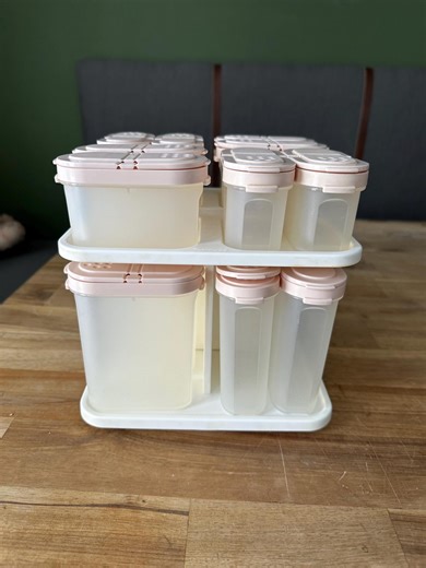 Vintage 1980s Pink Tupperware Spice Rack With Spinning Rack. - Etsy Australia