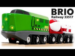 BRIO Railway 33517 Remote Control Train Set with Wooden Track