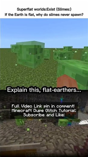 Now why do so much slimes spawn on superflat worlds?: Minecraft memes #minecraft #shorts