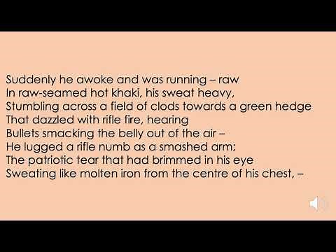 A poetry reading of 'Bayonet Charge', by Ted Hughes - GCSE English, Power and Conflict Poetry