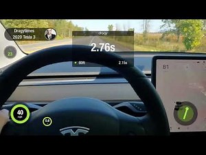 Tesla 3 SR+ Ingenext 0-60mph + 1/4 mile