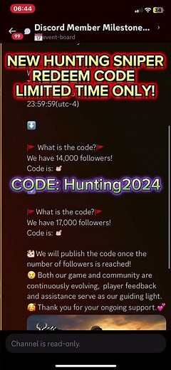 HUNTING SNIPER: NEW REDEEM CODE!