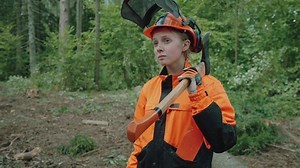 Female Logger Stands Forest Young Specialist Stock Footage Video (100% Royalty-free) 1080491159 | Shutterstock