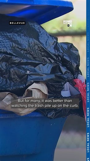 As temperatures tick up, a free garbage drop-off location in Bellevue provided some relief for customers who haven’t had their trash collected for days as a labor dispute drags on. Lines into Bannerwood Park wrapped up the road as people waited their turn to hand over hot, stinky bags of garbage to a team of Republic Services workers who were there to collect it. The lack of garbage pickup follows a labor strike and nationwide work stoppage against Republic Services by members of Teamsters Local