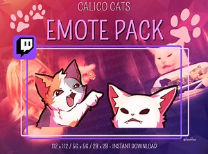Woman Yelling Cat Dinner Calico Cats Emotes Pack - Kawaii, Funny, Animal, Neko - Twitch, Youtube, Discord, Overlay, Streaming | Kataklast - Etsy Canada