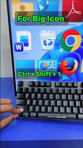 Change Desktop Icon Size with Just Your Keyboard - This Shortcut Will Blow Your Mind!#Windows