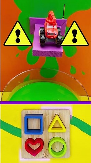 blaze gets DUNKED in SLIME! #shorts