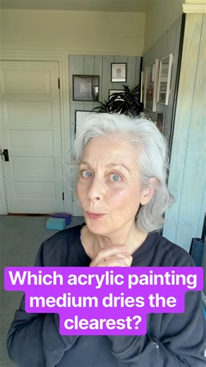 Which acrylic painting medium dried the clearest?? #art #acrylic painting #arthack