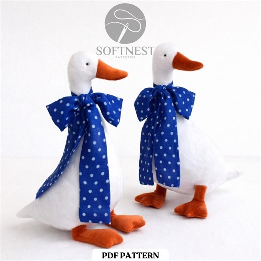 Stuffed Farm Goose Sewing PDF | Plush Fabric Animal | DIY Soft Decor | Instant Download - Etsy Canada