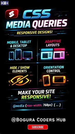 CSS Media Queries in 08 Seconds 😱 Make Any Site Responsive! | Make Your Website Responsive With CSS
