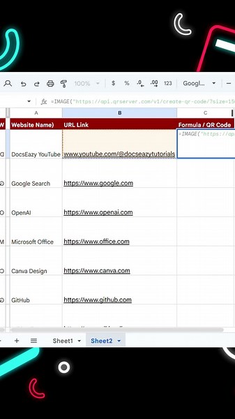 Stop Making QR Codes Manually! (Hidden Google Sheets Hack) 📲🤯|DocsEazy
