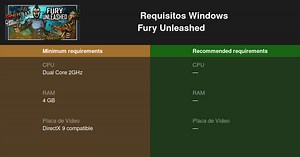 Fury Unleashed Requisitos Mínimos e Recomendados 2026 - Teste seu PC 🎮