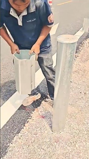 The process of installing road barriers