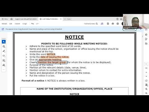 🔥 Last Minute Notice Writing Revision | Class 12 CBSE English Core