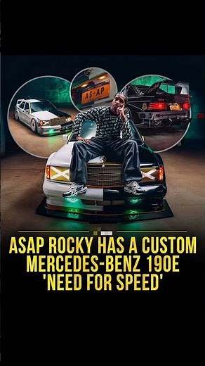 Asap Rocky's Custom Mercedes-Benz 190E Is Straight Out of 'Need for Speed' 😱🔥 #asap #rocky #benz
