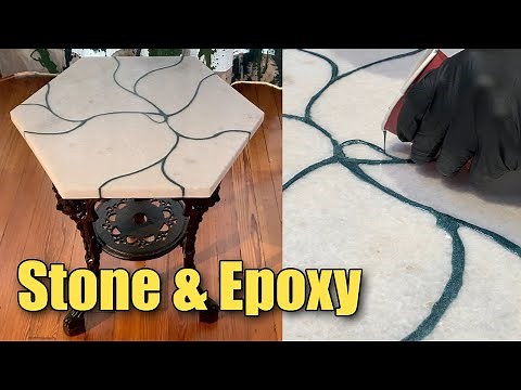 Making a Stone Table Top with Epoxy Inlay