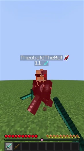 Destroying Theobald The Bot | Combos #shorts #pvp #viral #gaming #minecraft