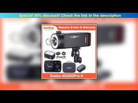 Hands-on Godox AD200 Pro II Flash Strobe 200Ws 1/8000 HSS 2980mAh Battery 2.4G Wireiess X System Bi