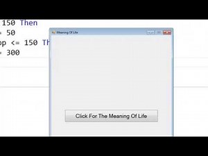 VB Express 2012 Desktop Tutorial 10 - The Meaning Of Life Explained