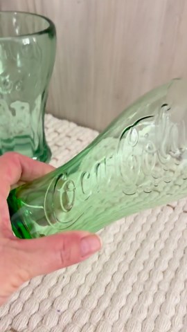 Coca-cola Glasses in Green Glass | Set of 2 | Vintage Coke Glass and Mug | Coca-cola Collection | Retro American Diner Decor - Etsy