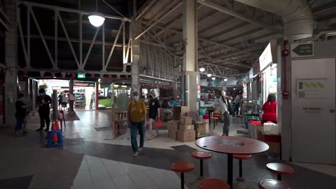 Singapore City Ang Mo Kio Central Neighbourhood Night Walk