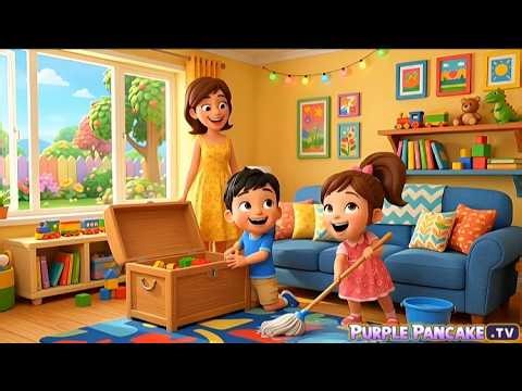 Helpers at Home | Clean Up Song | ‪@PurplePancakeTV‬