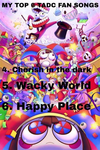 My Top 6 songs tadc fan|| #trend #songs #theamazingdigitalcircus #tadc #tadcedit