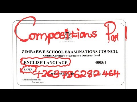 ENGLISH COMPOSITION WRITING ✍️..HBC SYLLABUS