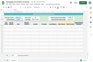 Simple Mortgage Loan Amortization Schedule Tracker, Planner, and Calculator in One Using Google Sheets - Etsy