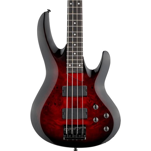 LTD B-204DX Electric Bass Guitar - Red Burst, Rosewood Fingerboard