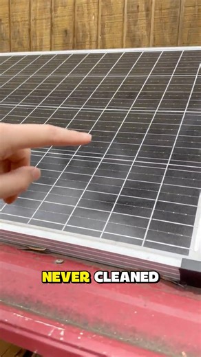 Cleaning my solar panel for the first time #solarpower #solar #solarenergy