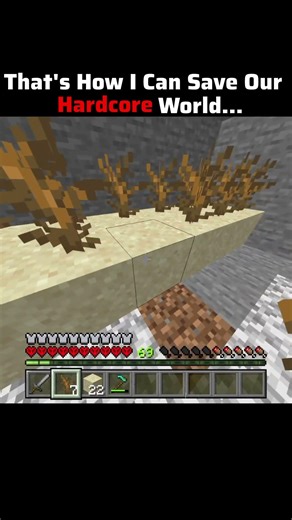 How I Save My HardCore World 💀 #minecraft