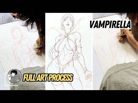Vampirella Speed Paint (Ink Drawing)