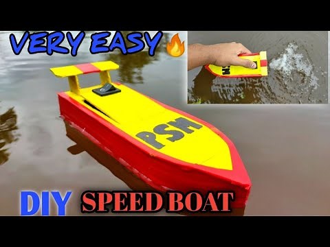 How to make a mini SPEED BOAT🔥 high speed🔥from waste materials💥best science project ⚡very easy✨