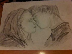 Jacob Black&Bella Swan (Twilight) drawing