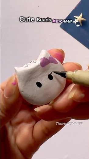 DIY cute beads keychain 🎀| Easy handmade keychain ✨#shortsviral #diy #keychain #viral