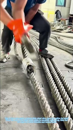 How to splice a heavy-duty steel wire rope thimble