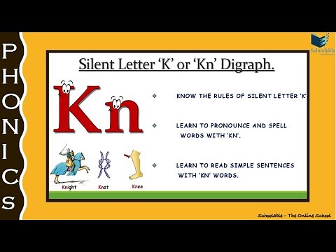 Silent Letter 'K' Rules_'Kn' Digraph_Reading & Pronunciation of 'Kn' Words_Simple 'Kn' Sentences