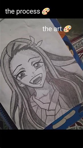 nezuko from demon slayers 😀 ✨️ 😍 👌 #animeeart #anime #drawing #nezukofanart #shorts