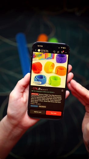 These textured slap bracelets are such a win if you’ve got fidgety hands around the house or