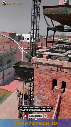 Construction Material Lift for Transporting Wet Concrete to Upper Floors Efficiently #machine