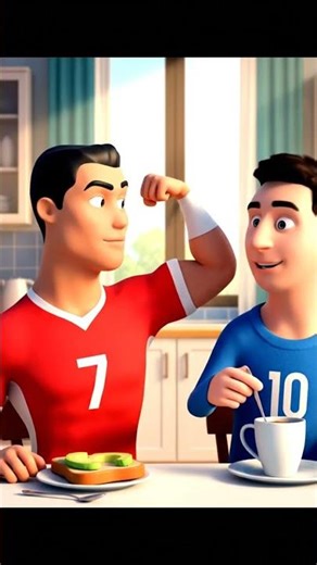 Breakfast with Messi and Ronaldo ☕🥑