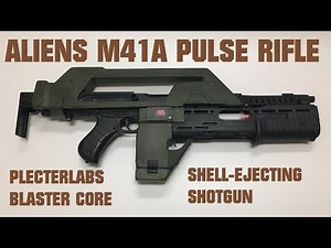 Aliens M41A Pulse Rifle with Shell-Ejecting Shotgun & Blaster Core v4
