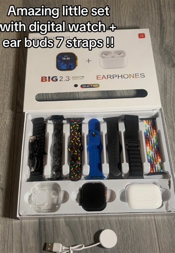 Amazing Girls' Gift Set: Digital Watch and Ear Buds
