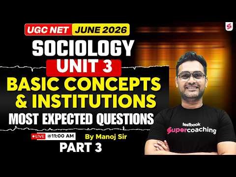 UGC NET Sociology Classes 2026 | UGC NET Sociology Unit 3 Questions | UGC NET Sociology by Manoj #3