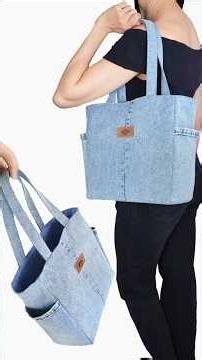30 minute Tote Bag from Old Jeans Miarti🪡🧵✂️ 👜