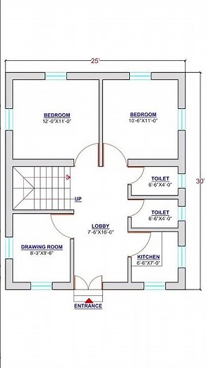 25X30 house design #homedesign #housedesign #architecture #floorplan #homedecor