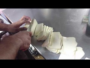 Cheese |": How to Cutting chedder Cheese into Slice